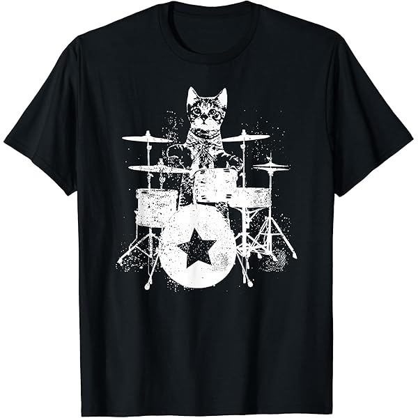 Amazon | 猫 ドラマー 動物 ドラマー 猫 ドラム演奏 ドラムプレーヤー